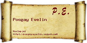Posgay Evelin névjegykártya